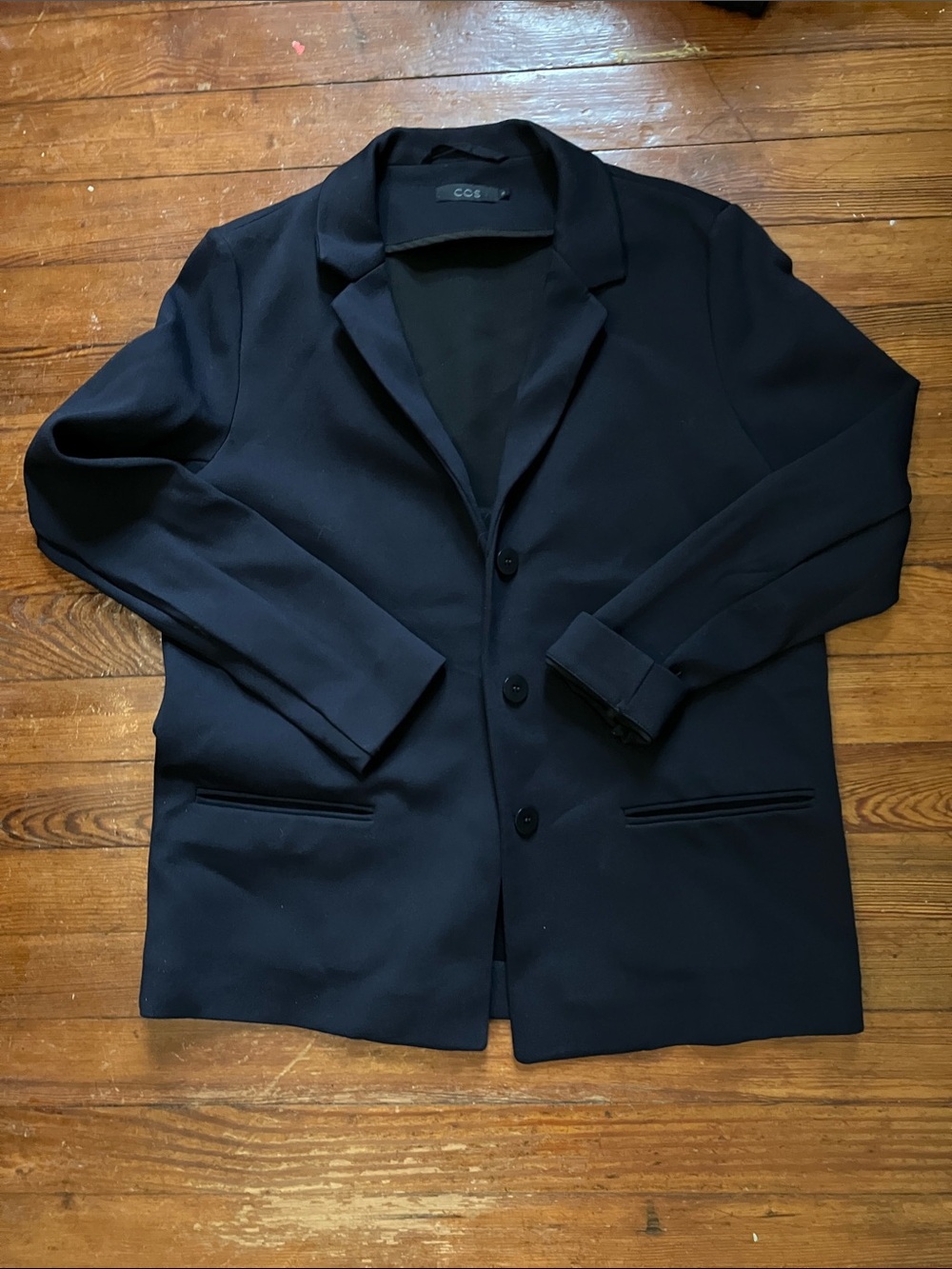 COS Navy 3 Button Blazer